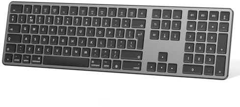OMOTON Wireless Bluetooth Keyboard for Mac (MacBook/MacBook Air/MacBook Pro/iMac/iMac Pro/Mac Pro), Rechargeable Keyboard for Mac OS, with 3 Bluetooth channels, Quiet Typing, QWERTY