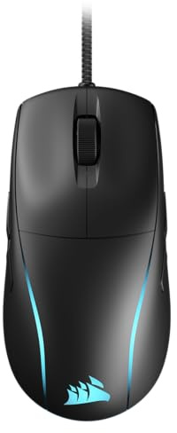 CORSAIR M75 Wired RGB Ultra Leggero Ambidestro FPS Gaming Mouse - 26.000 DPI - Pulsanti laterali intercambiabili - PC - Nero