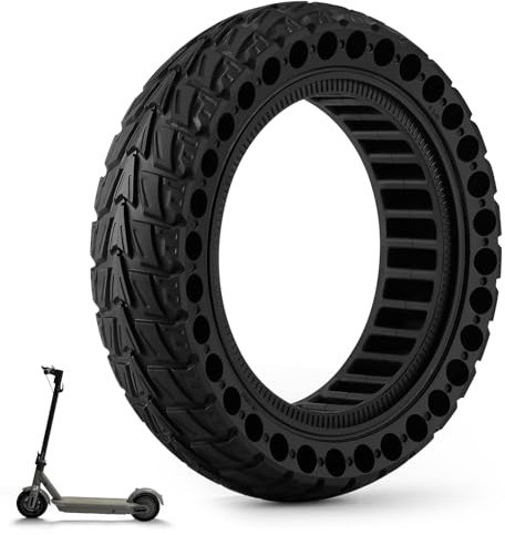 HAONAIMO E-Scooter-Reifen, 10 Zoll x 2.5 Vollgummireifen, 10 Zoll Vollgummi-Ersatzräder, 60/70–6,5 Elektroroller-Vollgummireifen, Vollgummireifen für Ninebot Max G30/G30D/G30E/G30LP/Elektroroller