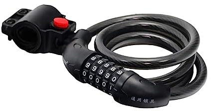 Yardwe Fahrradschloss Mit Zahlenkombination 120 Cm Kabel Starkes Fahrradschloss Für Motorräder Roller