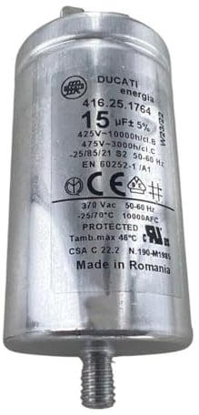 Tumble Dryer Run Capacitor 15 uf Compatible With Hoover
