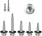 130 Stück Trapezblechschrauben Selbstschneidende Schrauben, 5,5 x 25 mm Sechskant Spenglerschrauben, Bohrschrauben mit Dichtscheibe, Selbstbohrende Schrauben für Stahl Blechdach Metallschrauben