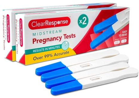 Pregnancy Test Strips Early Detection – 4 Pack Home Pregnancy Tests, Over 99% Accurate, Fast Results, Easy to Use, High Sensitivity hCG Test Kit
