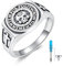 PROESS Memento Mori Urnen Ring für Asche 925 Sterling Silber Skull Einäscherungsring Memento Mori Ringe Schmuck Geschenk für Damen und Herren(Größe 10)