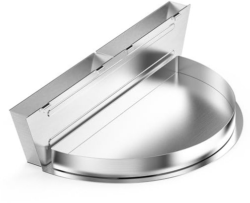 onlyfire Drip Pan with Removable Water Reservoirs & Charcoal Divider for Weber 22-Inch Kettle Charcoal Grill, Stainless Steel Grease Catch Pan for Barbecue and Smoke, Drip Tray