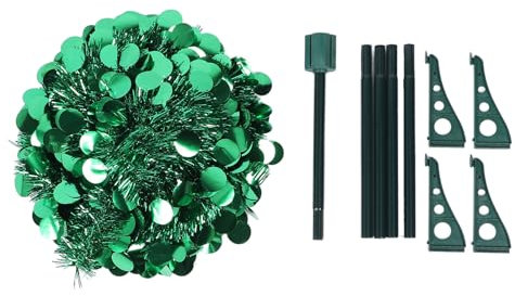 Arbre de Noël Up Pet de 1,5 M, Arbre de Noël Artificiel Accrocheur, Décoration de Vacances Pliante, Assemblage Facile, Utilisation Intérieure et Extérieure (Green)