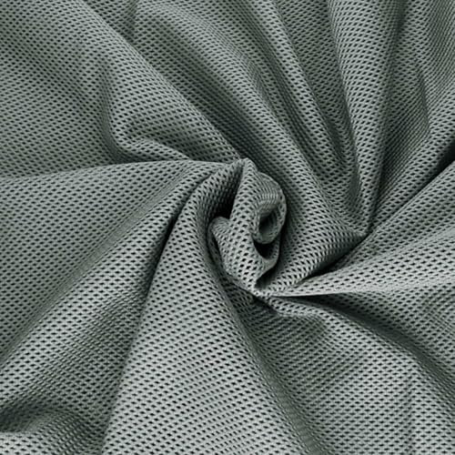 1m Air-Mesh Netzstoff Bekleidungsnetz Meshgewebe Stoff Netzgewebe Netzfutter Futterstoff, Farbe:grau