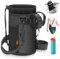 Desing Wish Porte 12-24oz Gourde Velo sans Vis Bidon Porte Velo avec Poche en Maille et Bandoulière Porte Gourde VTT pour Bouteille de Vélo Guidon Poussette Scooters Randonnée Fauteuil Roulant