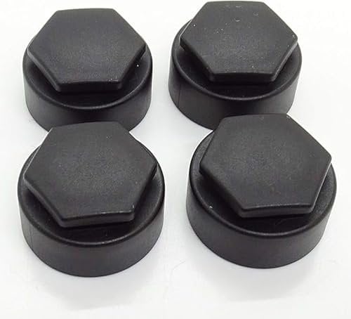 Partsdealers Wheel Nut Covers - Durable Bolt Covers Caps (4, Matt Black, 25mm Locking)