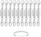 10 Pack Magnetic Necklace Clasps, Silver Closures Magnetic Jewelry Clasps Necklaces Fasteners Chain Clasps Connector Locking Magnetic Bracelets Clasp for Bracelet Necklace Anklets Making (Silver)