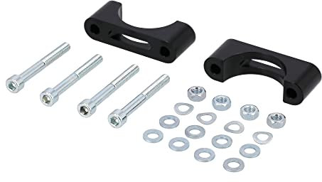 Set: CNC Klemmstücke für Schutzblech, Schwarz eloxiert, für Scheibenbremse - für Simson S50, S51, S70, SR50, SR80