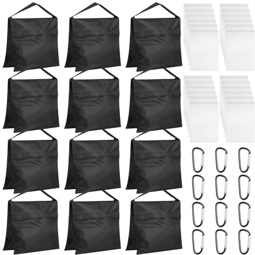 12 PCS Photography Weight Bags Set, Empty Heavy Photo Studio Filled Weight Bags, Sandbag Set for Photography Tripod Stand Sports Outdoor Photo Video Studio Boom Brackets