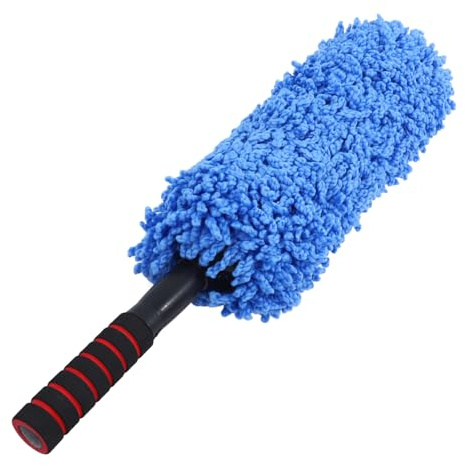 Mipcase Microfiber Car Duster Brush Round Soft Bristles Scratch-free Exterior Dust Cleaner for Cars Trucks Suvs