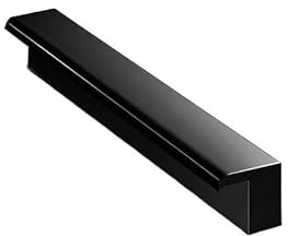 IAGWNNWY 1 Stück individuell anpassbarer Edelstahl-Wasserfallüberlauf for Pools/Wasserspiele, robuster Edelstahl 304 mit PVC-Anschluss, Silber/Schwarze Ausführung(Black,120cm)