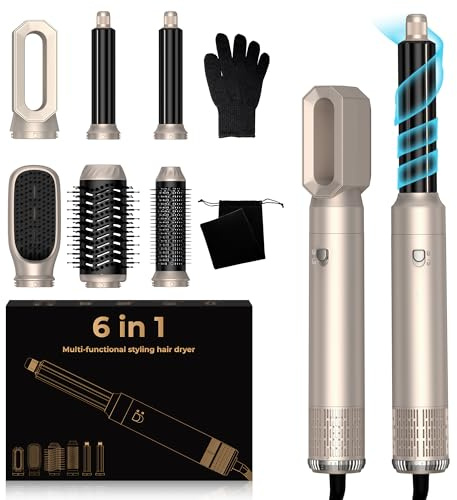 UKLISS Hairstyler 6 in 1 Haarstyler Air Styler Set 1000W Haartrockner