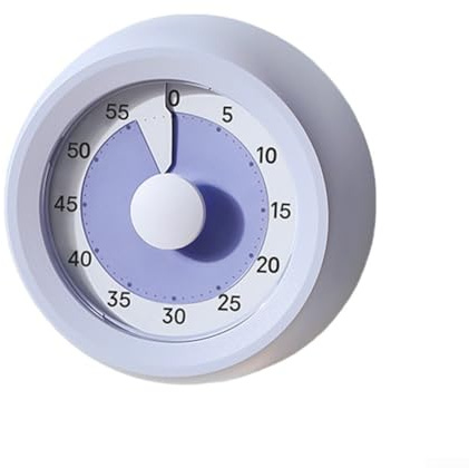Minuteur magnétique visualisé, charge de type C, compte à rebours de 60 minutes pour la gestion de la minuterie, minuterie de bureau en acier inoxydable (violet)