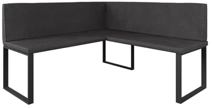 Vicco Eckbank Ravon, Anthrazit, 150 x 150 cm | geeignet als Essbank für Küchen- und Essbereiche