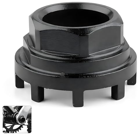 Bottom Bracket Removal Tool, Bottom Bracket Tool, 8 Notch Lockring Tool, Lockring Remover Installer, 8-Tooth Spline Bike Bottoms Bracket Chainring Bottom Bracket Cup Tool