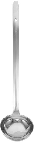AUTSUPPL Portion Control Ladle Spoon Long Hooked Handled Ladle 1 to 20 Ounces Stainless Steel Mirror Finish Hook Design Kitchen Cooking Serving Sauces