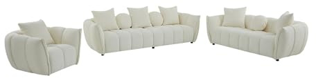 Vente-unique - Sofagarnitur ohne Schlaffunktion 8 Gonolon - Polyester - beige