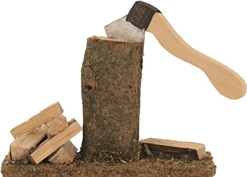 Dekop Krippenzubehör, Hackstock mit Axt Höhe ca. 6cm (44635095586)