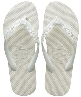 Havaianas Top Color Unisex Adults Flip Flop, White, 3/4 UK