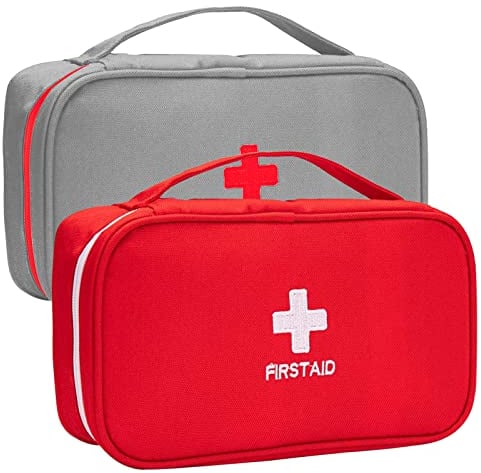 Zuzer Botiquin de Primeros Auxilios, 2PCS Kit Primeros Auxilios Gran Capacidad First Aid Kit,Primeros Auxilios Viaje Bolsa Botiquin Vacia para Oficina Hogar Deportes Viajes Senderismo Camping