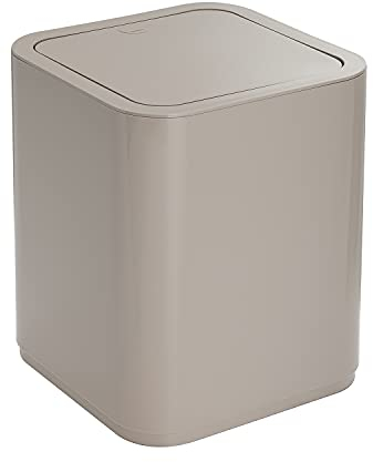 Gedy Tortora, G-Seventy Abfalleimer, Größe & Gewicht: 24,6X20X20 cm & 0,47 kg, Badezimmer Abfalleimer aus thermoplastischen Harzen, Ausführung, Design Matteo Thun, 2 Jahre Garantie, Farbe