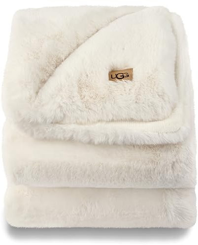 UGG Euphoria Plüschfell, wendbar 50 x 70 schneeweiß