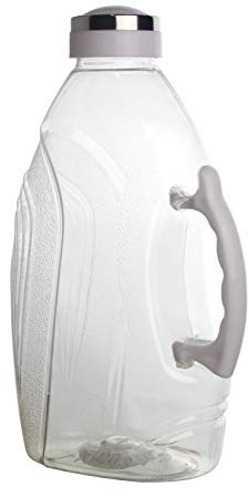Plastic Fridge Door Jug 1.3L/1300ml Slim Multipurpose Fridge Pitcher Jug With Screw Top Lid & Handle Leakproof Outdoor BPA Free Ideal For Water Squash Juices Milk (White)