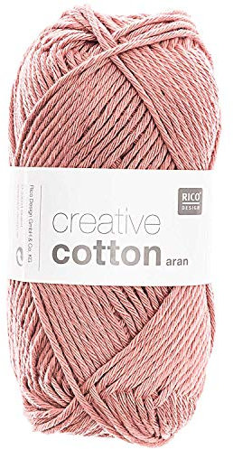 Rico Design Creative Cotton aran 50 g ca. 85 m Wolle Wollschnur Häkelwolle Häkeln Basteln Knäuel Beere