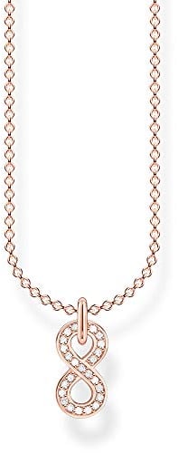 Thomas Sabo Damen Halskette Infinity roségold 925 Sterlingsilber, 38-45 cm Länge