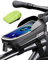 whale fall Reflective Frame Bag Waterproof Hard EVA Bike Bag with TPU Touchscreen, Sun Visor, Rain Cover, Pressure-Resistant, Fits Phones up to 6.9''