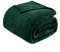 Exclusivo Mezcla Plaid Couverture Polaire en Flanelle, 230 x 270 cm Douce et Tissu Jacquard Plaid Couvertures de Canapé Imprimées de Feuilles, Vert forêt