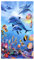 Große Strandtücher Badetuch Schnell Trocknend Wasseraufnahme Extra Microfiber L XL XXL, 3D Delfin Fisch Motiv Handtuch Blau Kinder Mädchen Junge Erwachsene Kuscheldecke (150x200cm)