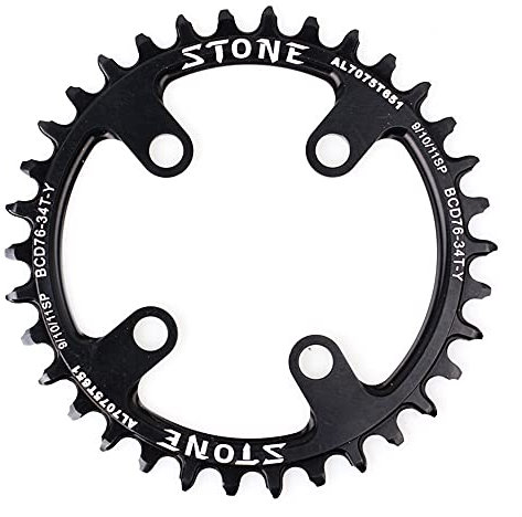 QSCTYG Platos para Bicicletas Bike Cainring 76 BCD 76mm Círculo para MTB Reemplazar Anillo de Cadena Dientes de Ancho Estrechos Cubiertas de Bicicleta 337 (Color : 40T Circle)