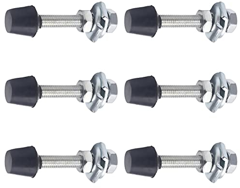 Yinpecly Conjunto de tornillo de abrazadera de palanca de acero al carbono M8 x 70 mm con punta redondeada, plata y negro, 6 unidades