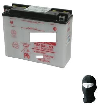 Compatible avec Yamaha XV Virago 750 1988-2000 Batterie YUASA YB16AL-A2 12V/16AH Batteries pour DEMARRER Moteur Moto Scooter Specification Deja Pret