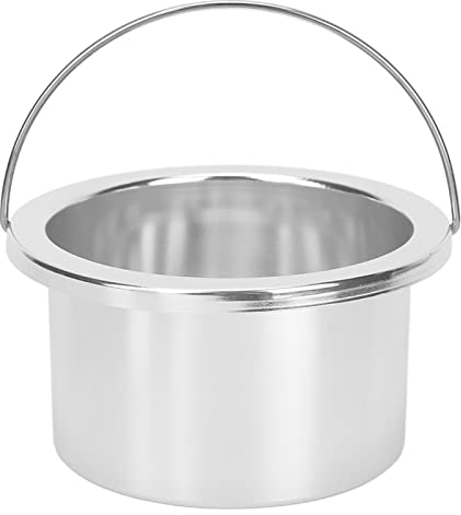 Wax Pot - Wax Warmer Replacement Tin Inner Pot - Portable Wax Depilatory Machine Pot - Hair Removal Waxing Bowl Accessory for Hair Remover Machine Silver (100mm)