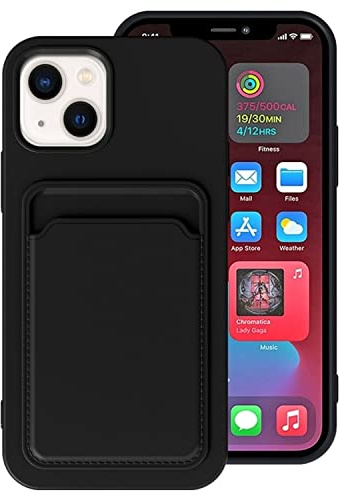 König Design Handyhülle kompatibel mit Apple iPhone 14 Plus Schutzhülle Case Cover Kartenfach Schwarz