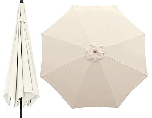 Φ2.7m/Φ3m Toile De Rechange Pour Parasol Rond, Auvent De Parasol De Remplacement Pour 6 Branches/8 Branches, Housse Dede Remplacement Pour Parasol, UV30+, Tissu Polyester Imperméable À L'eau ( Color :