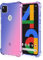 HONLEN Hülle für Google Pixel 4a (4G) Case, (5.81 Inches) Transparent Farbverlauf Design TPU Silicone Handyhülle, Verstärkung mit Vier Ecken Cover Blau Rosa