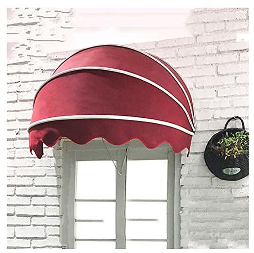 Toldo para Ventanas - Toldo para Puertas - Toldo Decorativo para Puertas Y Ventanas - Toldo De Lona Cúpula - con Lona Solar - Estructura De Aleación De Aluminio (Color : Rosso, Tamaño : 150cm)