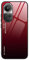 SEAHAI Funda para OPPO Reno 10 5G / OPPO Reno 10 Pro 5G, Degradado de Color Carcasa con Tapa Trasera de Cristal Templado & Estuche Silicona TPU con Absorción de Golpes, Rojo Elegante