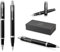 PARKER IM Core Füllfederhalter und Kugelschreiber mit Gravur | Premium Stift | Geschenkbox | schwarze Mine | personalisiertes Geschenk | Namen | graviert | Geburtstag (Black Lacquer C.C.)