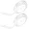 Weiß Satinband, 2 Rollen 15mm x 22m Geschenkband Weiß Schleifenband, Dekoband Stoffband für Geschenk, Basteln, Haarschleifen, Brautstrauß, Auto Hochzeits Dekoration Geschenkverpackungen