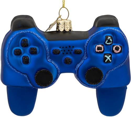 SIKORA BS647 Controller blau Christbaumschmuck Glas Ornament Weihnachtsbaum Anhänger