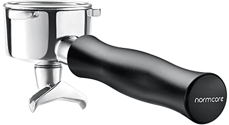 Normcore Porte-filtre à double bec 54 mm avec panier – Poignée en aluminium anodisé et panier de 18 g – Compatible avec les machines Breville/Sage de 54 mm