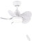 CJOY 56cm Ventilatore da Soffitto Inclinabile, Piccolo Ventilatore da Soffitto con Luce e Telecomando, 3 CCT LED Dimmerabili, 5 Pale CC Reversibile, Silenzioso a 6 Velocità, Camera dei Bambini, Bianco