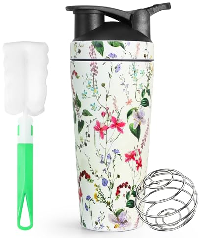 HNCY Shaker Edelstahl, 750ml Protein Shaker Edelstahl, Shake Proteinshake, Eiweißshaker mit Kugel, Tragbarer Proteinshake Becher, BPA Free/Leak Proof, für Sport, Fitness, Eiweiß